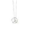 Geometric Pearl Necklace for Women, Circle Pendant, Ins Light Luxury Niche High-End Clavicle Chain