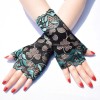 Summer thin lace sun protection gloves for women cycling and driving lace sleeves breathable performance dancing half-finger gloves trendy