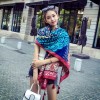 Ethnic style shawl sun protection twill cotton tassel scarf oversized silk scarf