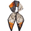 Korean version of rhombus scarf, narrow and long imitation silk scarf for women, decorative sharp corners, fashionable decorative headband, silk scarf wholesale