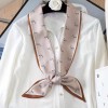 Korean version of rhombus scarf, narrow and long imitation silk scarf for women, decorative sharp corners, fashionable decorative headband, silk scarf wholesale