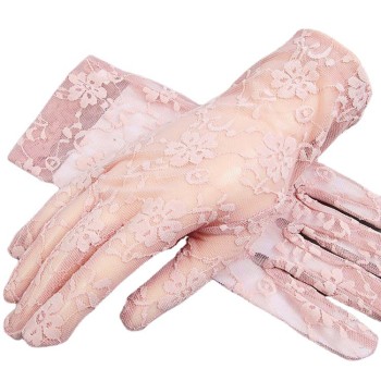 Summer short sun protection gloves for women summer Korean lace thin sun protection driving breathable ultra-thin gloves wholesale for women