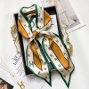 Korean version of rhombus scarf, narrow and long imitation silk scarf for women, decorative sharp corners, fashionable decorative headband, silk scarf wholesale