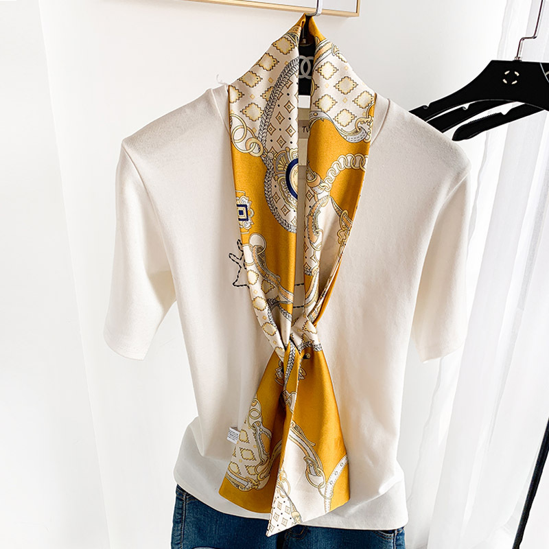 Satin Streamers Long Small Silk Scarves Long Scarves Versatile