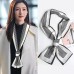 Satin Streamers Long Small Silk Scarves Long Scarves Versatile
