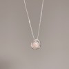 Geometric Pearl Necklace for Women, Circle Pendant, Ins Light Luxury Niche High-End Clavicle Chain