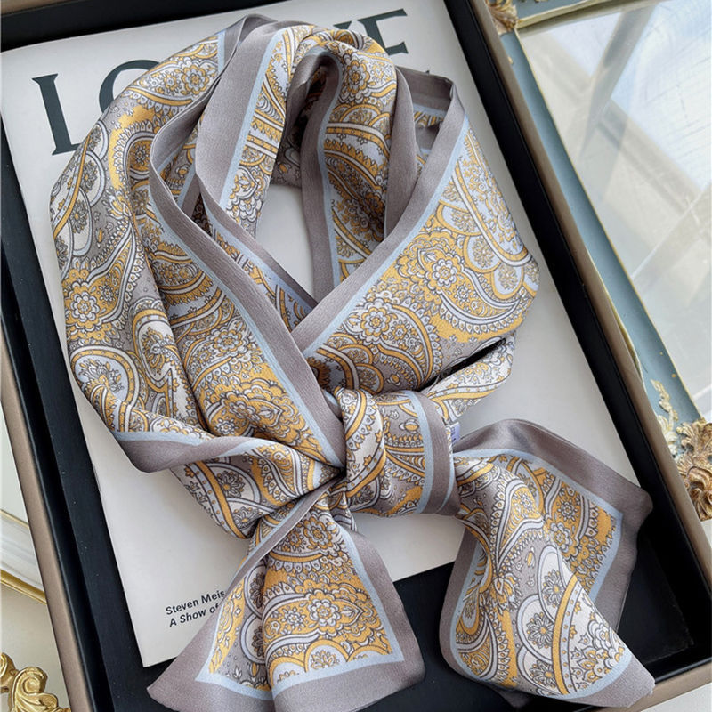 Satin Streamers Long Small Silk Scarves Long Scarves Versatile