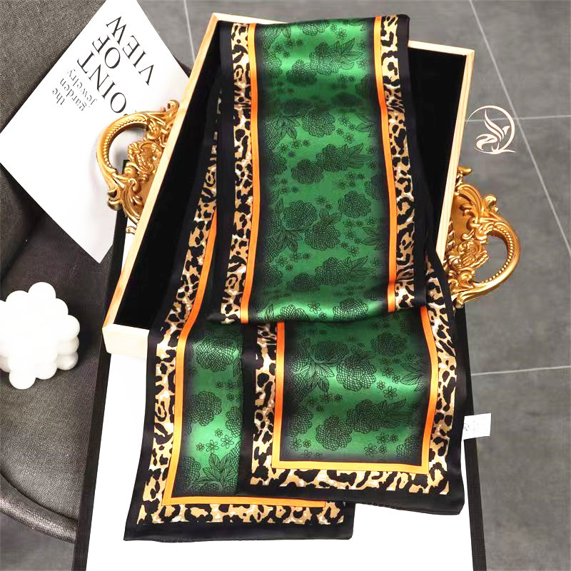 Spring and Autumn Satin Streamers Long Small Silk Scarves