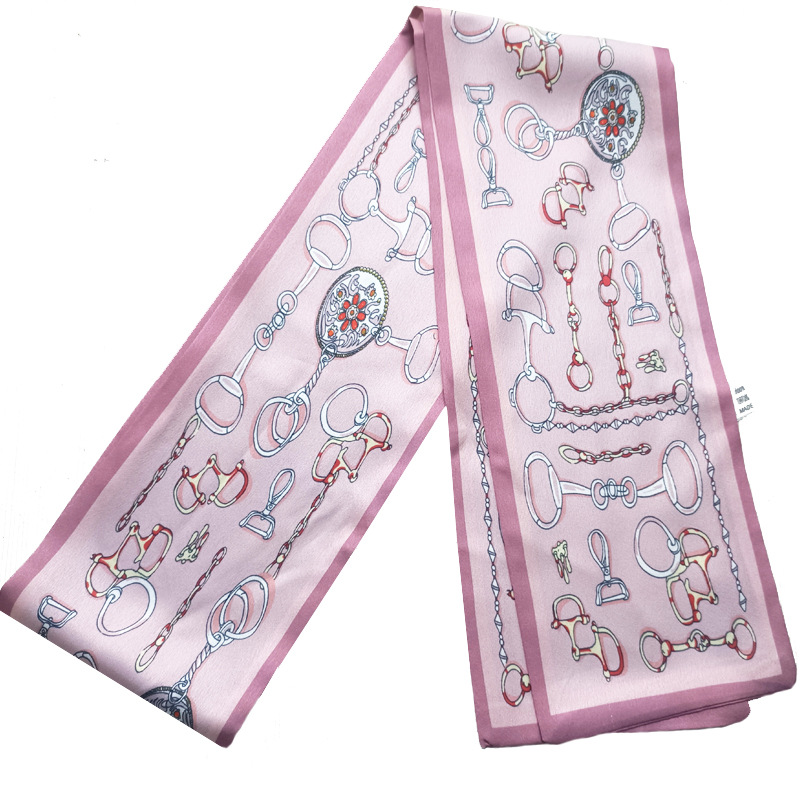 Satin Streamers Long Small Silk Scarves Long Scarves Versatile