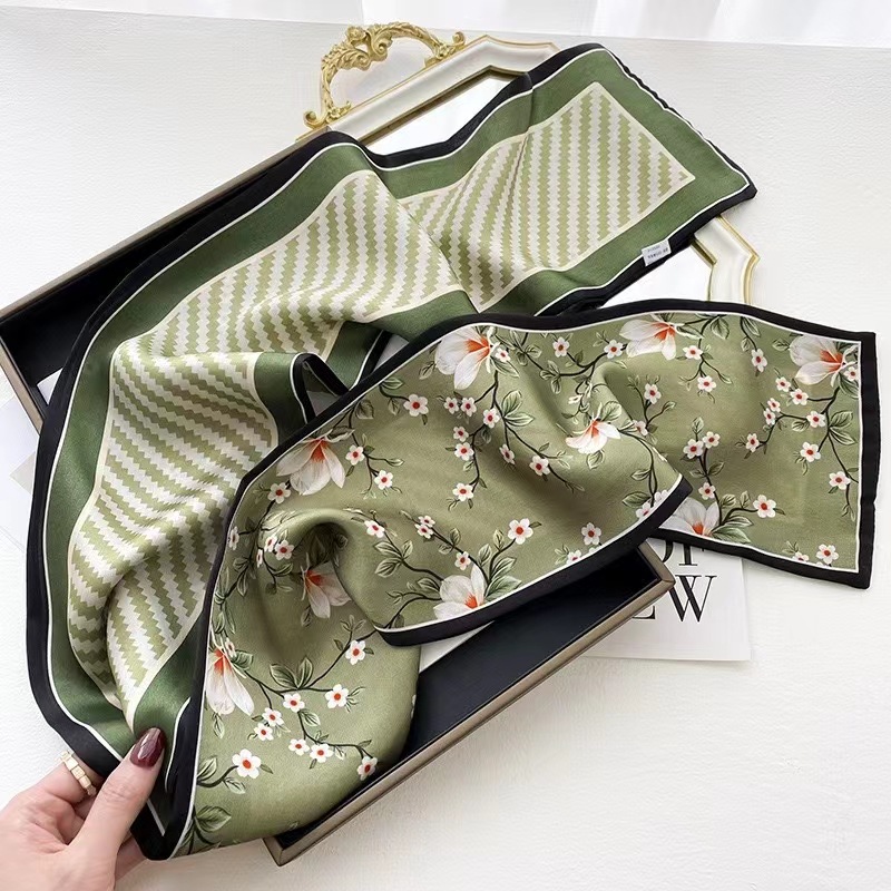 Satin Streamers Long Small Silk Scarves Long Scarves Versatile