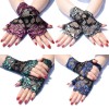 Summer thin lace sun protection gloves for women cycling and driving lace sleeves breathable performance dancing half-finger gloves trendy