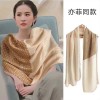 Korean autumn and winter scarf, shawl, dual-purpose silk scarf for women, versatile spring and autumn ultra-thin cotton and linen outer travel gauze scarf
