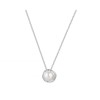 Pure silver 999 French retro freshwater pearl necklace women's light luxury niche high-end pendant autumn and winter necklace wholesale