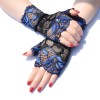 Summer thin lace sun protection gloves for women cycling and driving lace sleeves breathable performance dancing half-finger gloves trendy