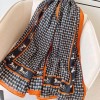 Korean autumn and winter scarf, shawl, dual-purpose silk scarf for women, versatile spring and autumn ultra-thin cotton and linen outer travel gauze scarf