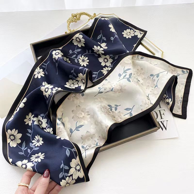Satin Streamers Long Small Silk Scarves Long Scarves Versatile