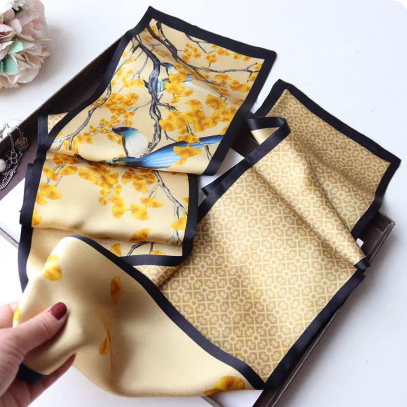 Satin Streamers Long Small Silk Scarves Long Scarves Versatile