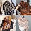 Korean autumn and winter scarf, shawl, dual-purpose silk scarf for women, versatile spring and autumn ultra-thin cotton and linen outer travel gauze scarf
