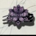 Three-tooth clip duckbill clip elegant female updo hair clip back head side flower-shaped rhinestone ins headdress