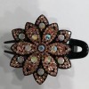 Three-tooth clip duckbill clip elegant female updo hair clip back head side flower-shaped rhinestone ins headdress