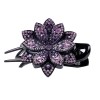Three-tooth clip duckbill clip elegant female updo hair clip back head side flower-shaped rhinestone ins headdress