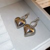 Luxury Silver Earrings - Beads and Hearts Collection