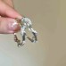 Luxury Silver Earrings - Beads and Hearts Collection