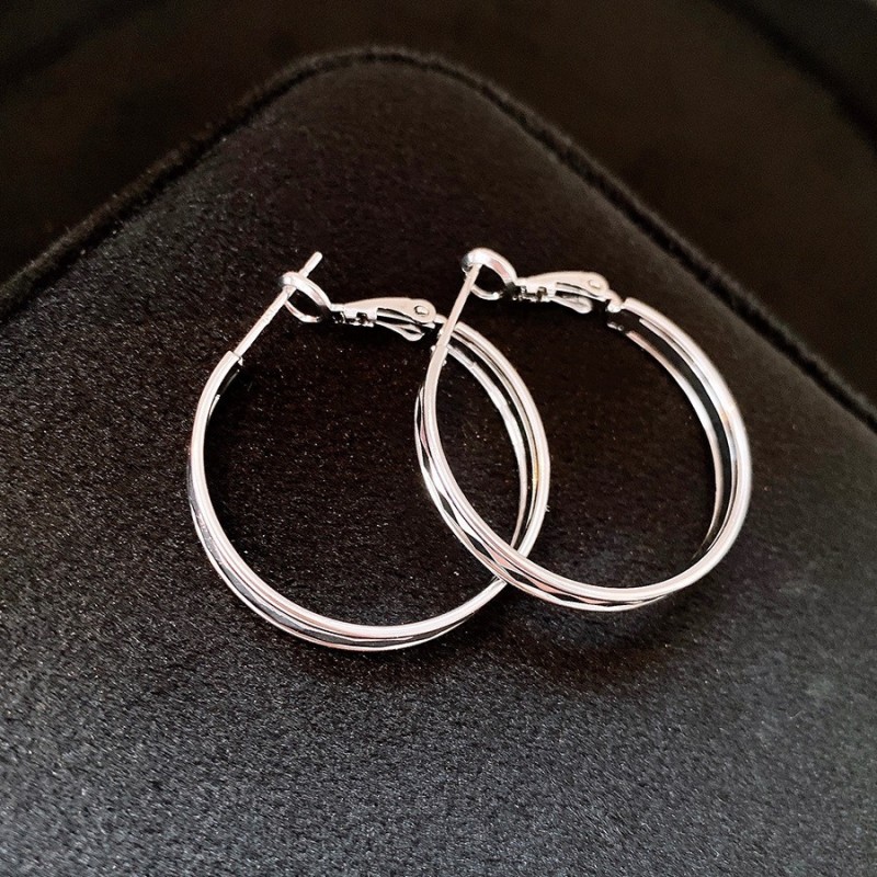 Luxury Silver Earrings - Beads and Hearts Collection