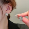 Luxury Silver Earrings - Beads and Hearts Collection
