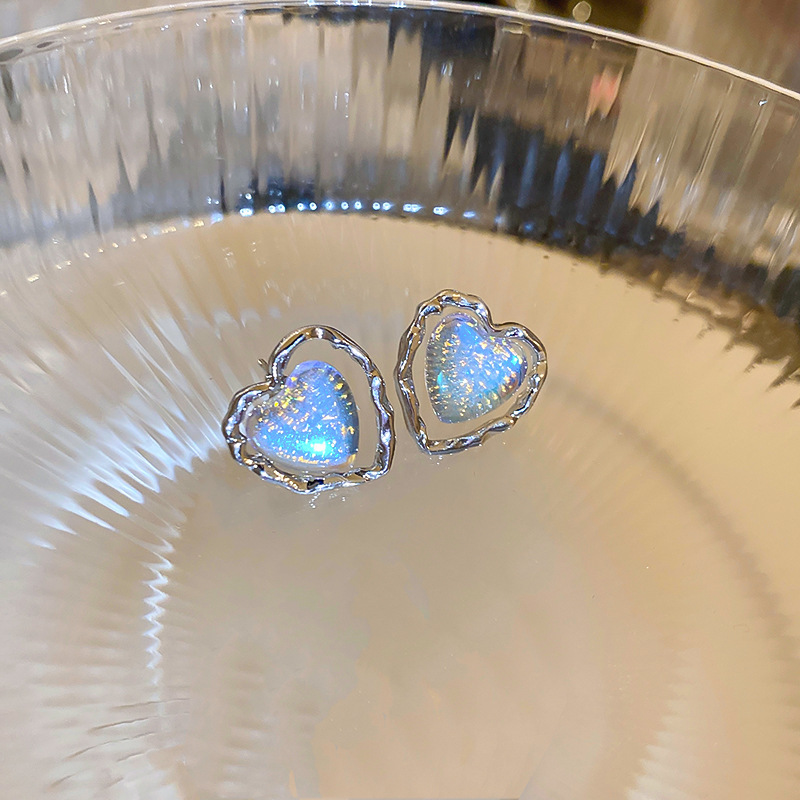 Luxury Silver Earrings - Beads and Hearts Collection
