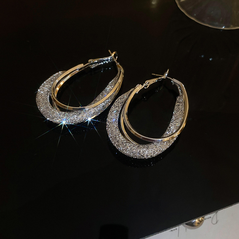 Luxury Silver Earrings - Beads and Hearts Collection