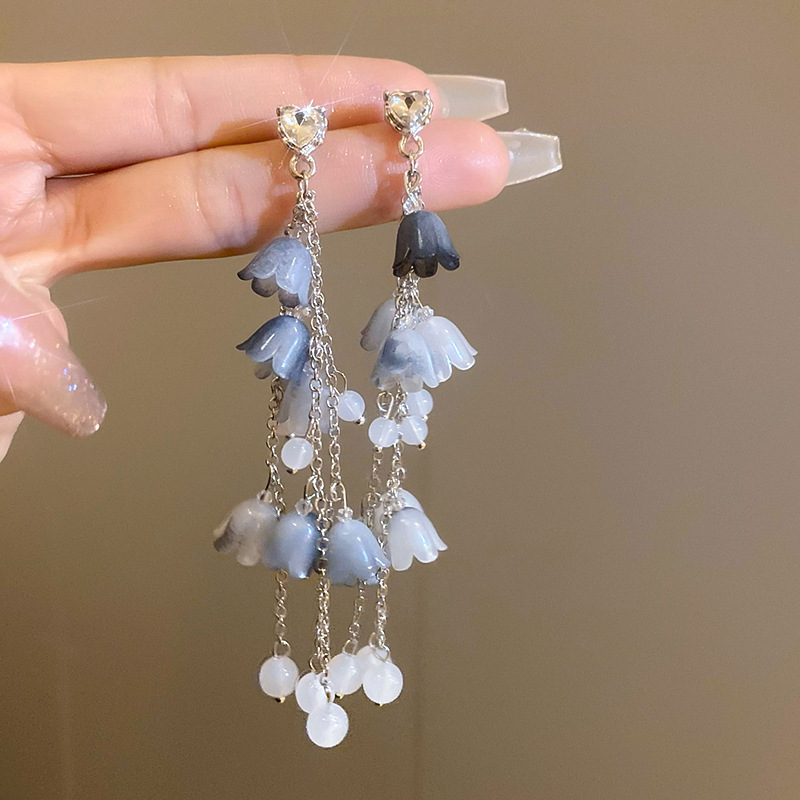 Luxury Rose Silver Earrings - Hearts, Flowers, and Pearls Collection