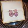 Luxury Rose Silver Earrings - Hearts, Flowers, and Pearls Collection