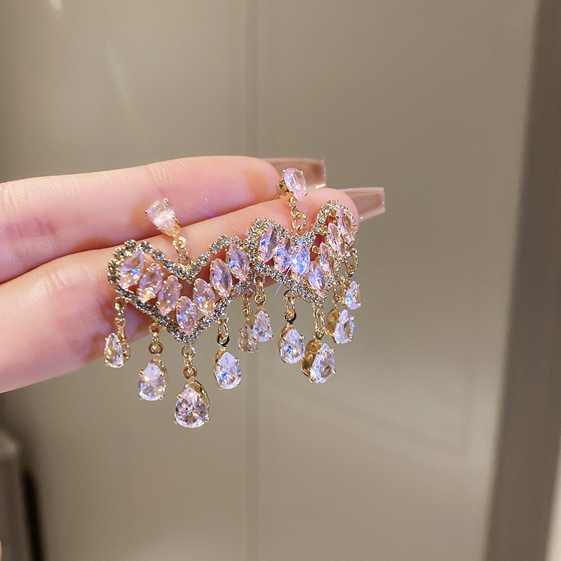 Luxury Rose Silver Earrings - Hearts, Flowers, and Pearls Collection