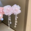 Luxury Rose Silver Earrings - Hearts, Flowers, and Pearls Collection