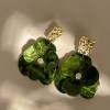 Luxury Rose Silver Earrings - Hearts, Flowers, and Pearls Collection