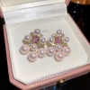 Luxury Rose Silver Earrings - Hearts, Flowers, and Pearls Collection