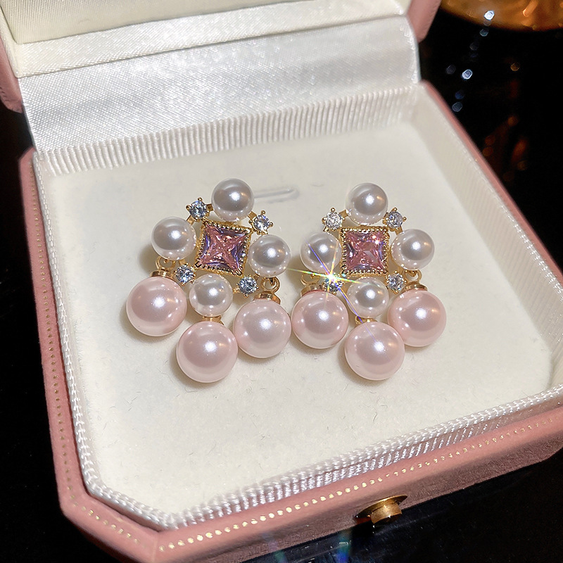 Luxury Rose Silver Earrings - Hearts, Flowers, and Pearls Collection