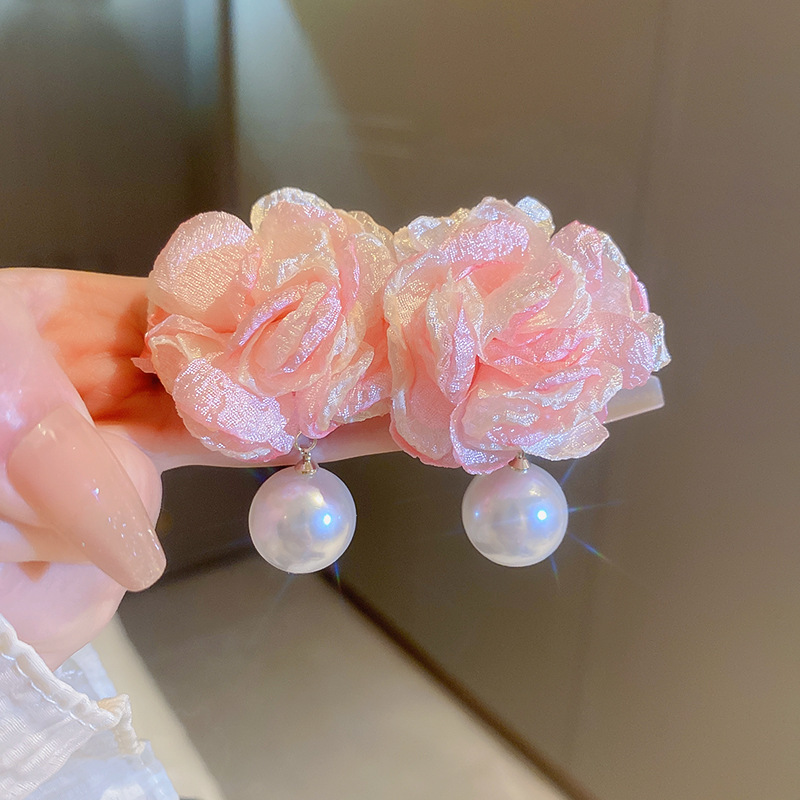 Luxury Rose Silver Earrings - Hearts, Flowers, and Pearls Collection