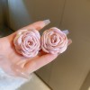 Luxury Rose Silver Earrings - Hearts, Flowers, and Pearls Collection