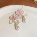 Luxury Rose Silver Earrings - Hearts, Flowers, and Pearls Collection