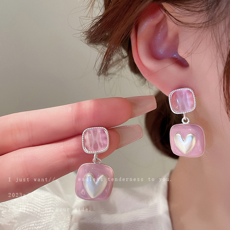 Luxury Rose Silver Earrings - Hearts, Flowers, and Pearls Collection