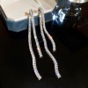 European and American Cross-border Long Wheat Ears Flowers Leaves Tassel Earrings Cold Style Elegant Earrings Light Luxury High-end Earrings