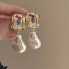 Silver needle flower love tassel earrings simple fashion Joker earrings small fresh light luxury high sense earrings wholesale