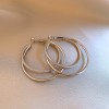 Silver Needle Circle Silver Earrings Light Luxury High-End Stud Earrings for Women Minimalist Fashion Versatile Earrings with a Unique Design