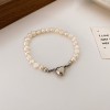 French Retro Baroque Crystal Pearl Bracelet, Light Luxury and High-End Bracelet, White, Fashionable and Versatile Hand Jewelry