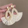 Silver needle flower love tassel earrings simple fashion Joker earrings small fresh light luxury high sense earrings wholesale