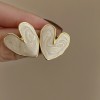 Silver needle flower love tassel earrings simple fashion Joker earrings small fresh light luxury high sense earrings wholesale