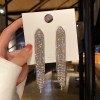 European and American Cross-border Long Wheat Ears Flowers Leaves Tassel Earrings Cold Style Elegant Earrings Light Luxury High-end Earrings
