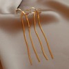 European and American Cross-border Long Wheat Ears Flowers Leaves Tassel Earrings Cold Style Elegant Earrings Light Luxury High-end Earrings
